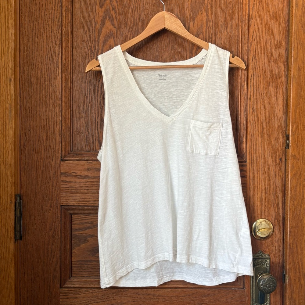 Madewell Sleeveless White Tank Top